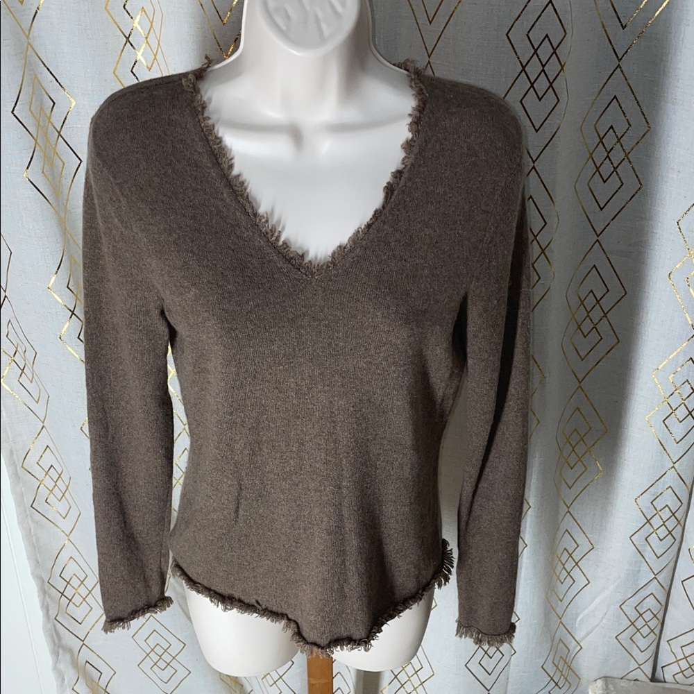 Brown V-Neck Sweater